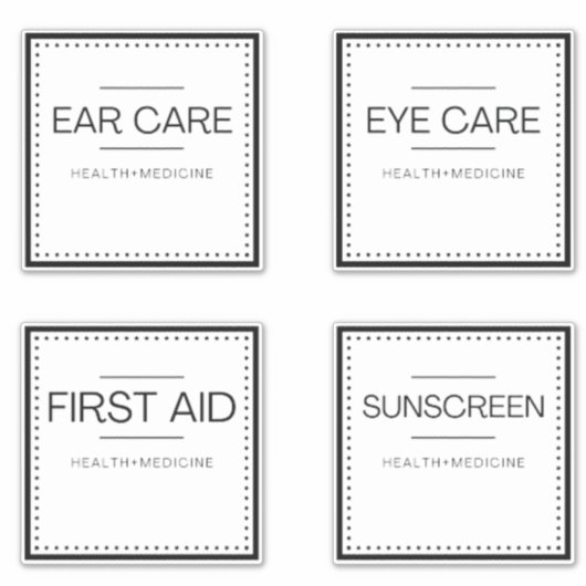 Modern Organization Labels for Bath (Voorkant)