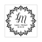 Modern Ornamental Wreath Design Rubberstempel (Afrduk)