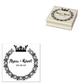 Modern Ornamental Wreath With Crown Design Rubberstempel (Gestempeld)
