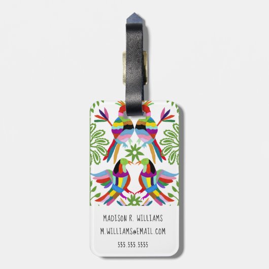 Modern Otomi Design III Bagagelabel (Achterkant verticaal)