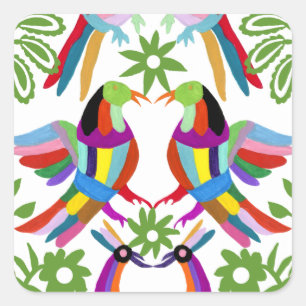 Modern Otomi Design III Vierkante Sticker