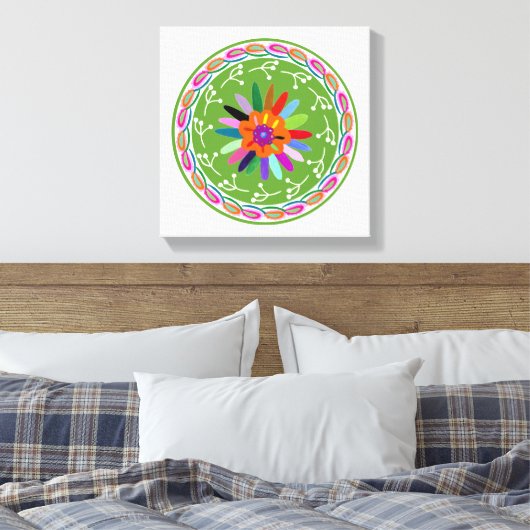 Modern Otomi-ontwerp Canvas Afdruk (Insitu (Slaapkamer))