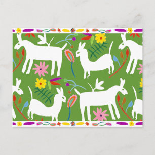 Modern Otomi-ontwerp   Ontwerp van Llama Donkey Briefkaart