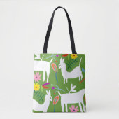 Modern Otomi-ontwerp | Ontwerp van Llama Donkey Draagtas (Voorkant)