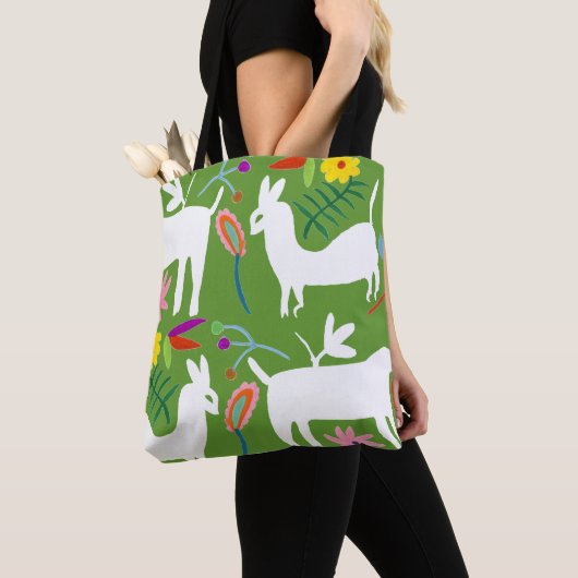 Modern Otomi-ontwerp | Ontwerp van Llama Donkey Draagtas (Dichtbij)