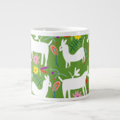 Modern Otomi-ontwerp | Ontwerp van Llama Donkey Extra Grote Beker (Voorkant)