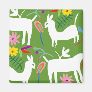 Modern Otomi-ontwerp   Ontwerp van Llama Donkey Magneet