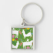 Modern Otomi-ontwerp | Ontwerp van Llama Donkey Sleutelhanger (Voorkant)