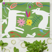 Modern Otomi-ontwerp | Ontwerp van Llama Donkey Theedoek (Gevouwen)