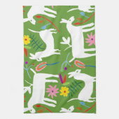 Modern Otomi-ontwerp | Ontwerp van Llama Donkey Theedoek (Verticaal)