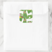 Modern Otomi-ontwerp | Ontwerp van Llama Donkey Vierkante Sticker (Tas)