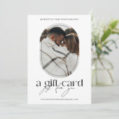 Modern Ovaal Foto Fotografie Cadeau Bon (Staand voorkant)