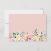 Modern Ovaal Pastel Bloemen Lijst Bruiloft RSVP (Achterkant)