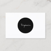 Modern Ovale Black en white Visitekaartje (Voorkant)