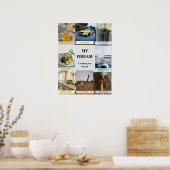 Modern Overlap Grid Vision Board Poster (Cuisine)