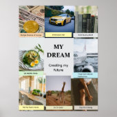 Modern Overlap Grid Vision Board Poster (Voorkant)