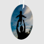 Modern Overlay Personalized Photo Ornament (voorkant)