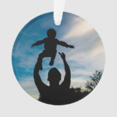 Modern Overlay Personalized Photo Ornament (voorkant)
