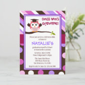 Modern Owl Afstuderen uitnodigen Kaart (Staand voorkant)