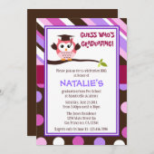 Modern Owl Afstuderen uitnodigen Kaart (Voorkant / Achterkant)