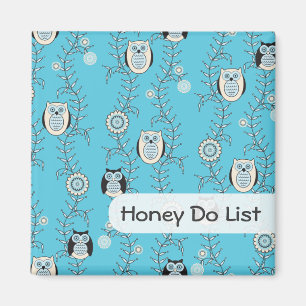 Modern Owls "Honey Do" Magnet Magneet