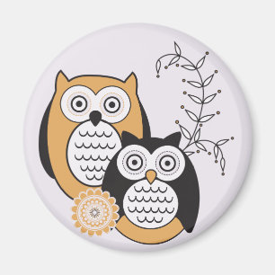 Modern Owls Magnet Magneet