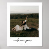 Modern paar 'Forever Yours' Custom Photo Poster (Voorkant)
