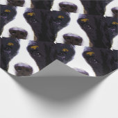 modern paars Bernese Mountain Dog Cadeaupapier (Hoek)