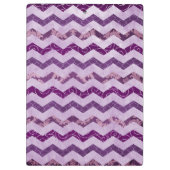 Modern Paars Chevron Pattern Klembord (Achterkant)