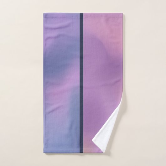 Modern Paars en roze draaiend abstract ontwerp Bad Handdoek (Handdoek)