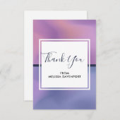 Modern Paars en roze draaiend abstract ontwerp Bedankkaart (Voorkant / Achterkant)