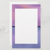 Modern Paars en roze draaiend abstract ontwerp Briefpapier (Voorkant / Achterkant)