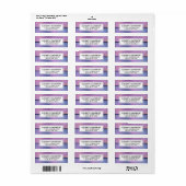 Modern Paars en roze draaiend abstract ontwerp Etiket (Full Sheet)