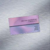 Modern Paars en roze draaiend abstract ontwerp Magnetisch Visitekaartje (Voorbeeld)