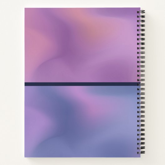Modern Paars en roze draaiend abstract ontwerp Notitieboek (Achterkant)