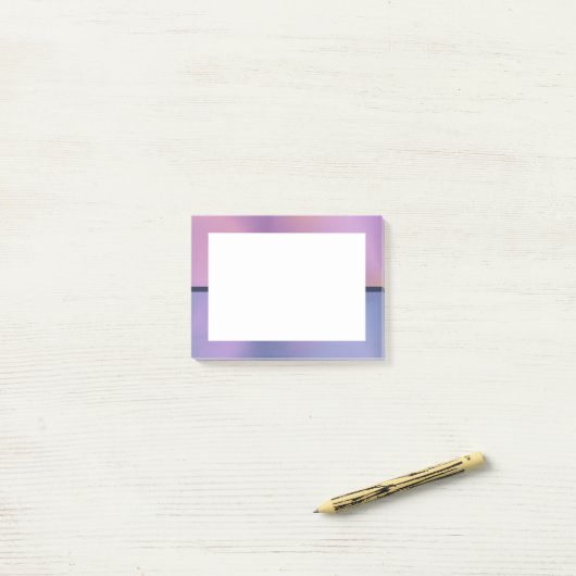 Modern Paars en roze draaiend abstract ontwerp Post-it® Notes (Op bureau)