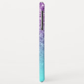 Modern Paars Faux Glitter Turquoise Ombre no.2 Case-Mate iPhone Case (Achterkant/links)