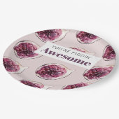 Modern Paars Fig Pattern & You are Figgin' Geweldi Papieren Bordje (Gekanteld)