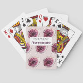 Modern Paars Fig Pattern & You are Figgin' Geweldi Pokerkaarten (Achterkant)