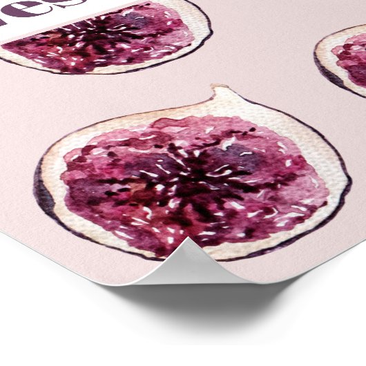 Modern Paars Fig Pattern & You are Figgin' Geweldi Poster (Hoek)