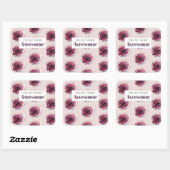 Modern Paars Fig Pattern & You are Figgin' Geweldi Vierkante Sticker (Vel)