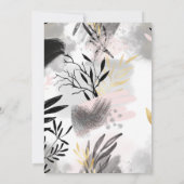 Modern Paars goudalfabet B Monogram bruiloft Kaart (Achterkant)