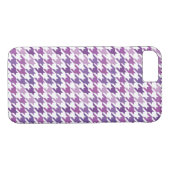 Modern Paars Houndstooth Pattern. Case-Mate iPhone Case (Achterkant (Horizontaal))