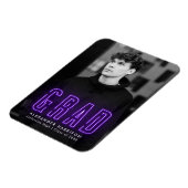 Modern Paars Neon Vertical Photo Afstuderen Magneet (Linkerzijde)