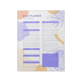 Modern Paars-Peach Daily Planner Notitieblok (Gedraaid)