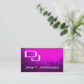Modern Paars Professional DJ Visitekaartje (Staand voorkant)