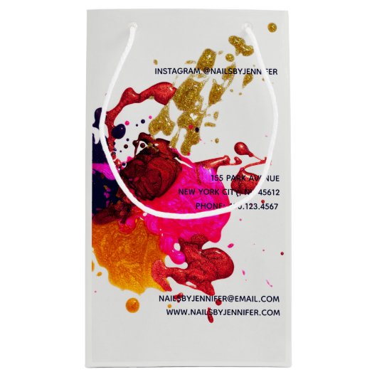 Modern Paars roze rood nippel Pools platter Klein Cadeauzakje (Achterkant)