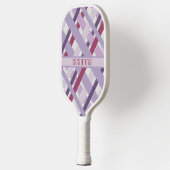 Modern Paars striped patroon Pickleball Paddle (Links)