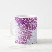 Modern Paars ventilatorpatroon Koffiemok (Voorkant links)