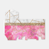 Modern Paars Violet Gold Agate Geode Monogram Fav Bedankdoosjes (Uitgevouwen)